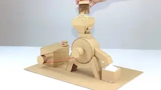 How to make mini flour mill form cardboard at Home!! Diy flour machine.