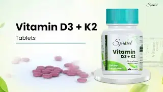 Sprowt Vitamin D3 600 IU + K2 Tablet For Strong Bone & Healthy Heart