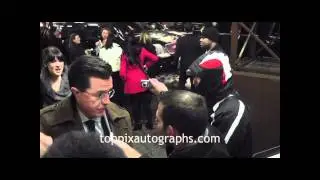 Stephen Colbert - Signing Autographs at the National Board of Review Awards in NYC