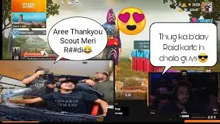 Scout 😍 Raid Thug on his Birthday | Thug Show his gift on Live stream|