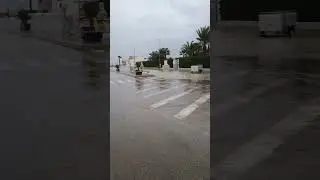a wet Saturday #beach #veraplaya #spain #rain #flooding #almeria #playanaturista