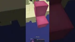 Insane 12 block Clutch in Bedwars! 🤯 #shorts