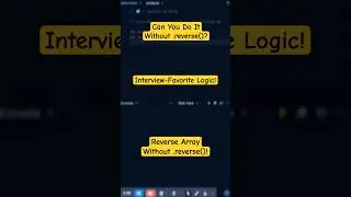 Reverse Array in JavaScript Without Built-in Methods | 