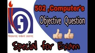 Nios Deled Course 502 computer's Objective Question (Specially  for Exam)