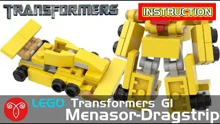 Лего Трансформеры MOC Micro G1 Stunticons/Menasor Deadend Mini Fomula Car Mecha Tutorial