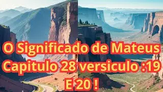 Significado de Mateus Capitulo  28 versiculo :19 E 20 !
