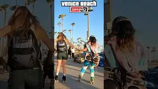 Night Fever by The Bee Gees at Venice Beach roller disco Plaza #rollerskating #lagrind