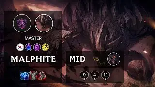 Malphite Mid vs Lucian - KR Master Patch 11.23