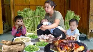 How to Make Roast Duck fromHarvesting Lemongrass plants & CookFood with single mom