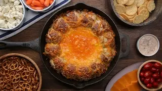 Cheesy Pretzel Ring Dip