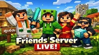 MC Live in Friends SMP Rowdy Server | Telugu Minecraft | Ash Dangerous Pikachu⚡