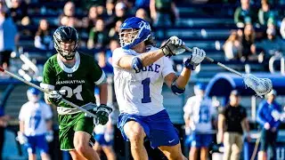 Duke vs Manhattan Lacrosse Highlights | 2022 College Lacrosse