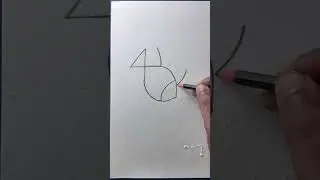 Simple fish drawing with number 4