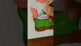 Drawing the legend Peter Griffin from Family Guy #shorts #petergriffin #familyguy