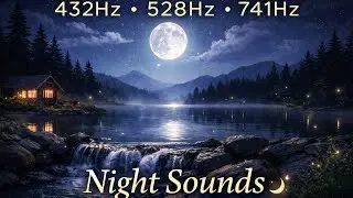 432Hz + 528Hz + 741Hz | Deepest Sleep Sounds 🌙 Heal While You Sleep | Stress Relief & Night Ambience