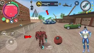 Rope Hero Vice Town (transformer robot ball fight army tank) roof ball round round in vice town - HD