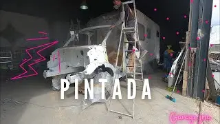 🔴 autocaravana siniestrada 🔴 pintamos la cabina completa 🎉