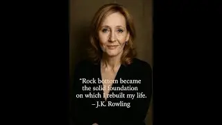 Rock Bottom Isn&rsquo;t the End&mdash;It&rsquo;s the Foundation | J.K. Rowling&rsquo;s Rebuild Blueprint