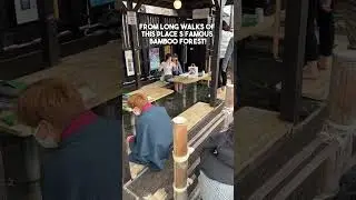 Горячие источники для ног Онсэн на этой железнодорожной станции в Японии! 📍Станция Арасияма Ранден