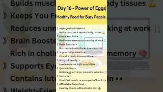Day 16 &ndash; Power of Eggs | Healthy Food for Busy People 🥚💪