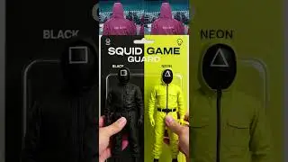 Unboxing Black Squid Game Guard vs Neon Yellow Squid Game Guard