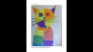 Google Classroom Art Assignment/Abstract Color Cat/ Grade: Third
