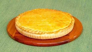 Torta de pollo y puerros