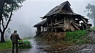 🌨Rainy Day in Lush & Cool Indonesia mountains village | Walking Through to Remote village Deep Java