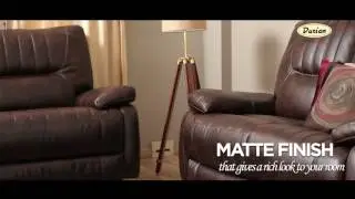 Rollins Contemporary Nappa Aire Recliner Sofa Set At Durian