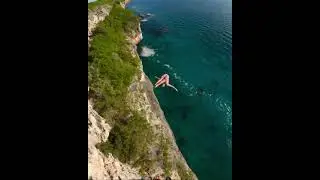 jump into clear waters of The Bahamas