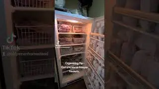 #organized #organizedfreezer#freezer#deepfreeze #meat#storage#baskets#defrost#defrostingthefreezer