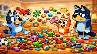 Bluey : Cleaning the House with MUSIC🎶🧹😂 | The Messiest Dance Cleanup Ever! | Bluey Funny Animation