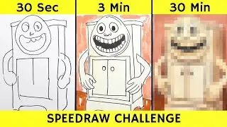 Drawing K K K SAHUR in 30 sec, 3 min, and 30 min | Italian Brainrot | Fendraw