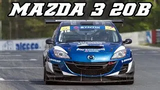 Mazda 3 sedan 20B racecar - 2014 new engine test (incl onboard)