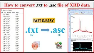 Convert XRD data from TXT to ASC for Xpert high score software