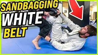 Sandbagging BJJ White Belt Challenges College Wrestler Then...