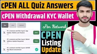 cPEN Airdrop YouTube Video Task Codes Complete Guide🛑| cPEN Twitter X Task Kaise Kare😱| cPEN Listing