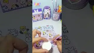 Diy Easy Bts Craft / Bt21 Fan / #diy #youtubeshorts #btsmerch #viral  #btsarmy #bt21 #shorts #crafts