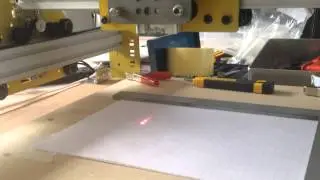 testrun  : shapeoko2 lasercutter 500mW MDF 11mm cut