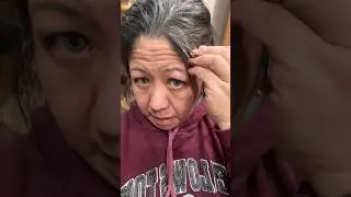 L&rsquo;Or&eacute;al preference hi-lift natural brown on black gray hair 🤣 before and after😳 #hairmakeover #diy