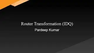 Router Transformation (IDQ)