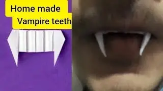 How to make vampire teeth with paper easy for Halloween 🎃 [Origami tutorial]