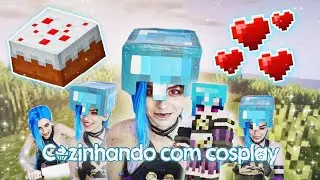 Jinx makes a Minecraft cake - COOKING WITH COSPLAY #3