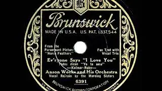 1932 Anson Weeks - Ev&rsquo;ryone Says &ldquo;I Love You&rdquo; (Moreing Sisters, vocal)