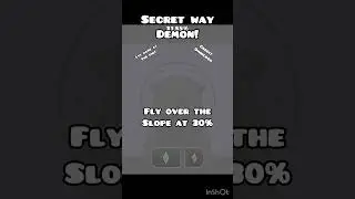 Easy Demon secret way!!!! #geometrydash #gd #shorts