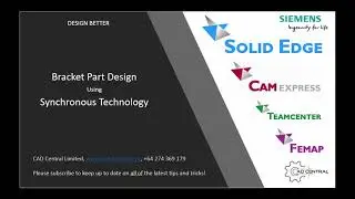 Creating a bracket using Solid Edge Synchronous Technology