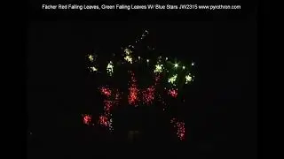 Red Falling Leaves Green Falling Leaves W Blue Stars JW2315 www.pyrothron.com