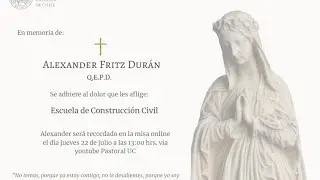 Misa en memoria de Alexander Fritz | Jueves 22 de julio | 13:00 hrs.