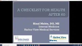HealthyU webinar series - A checklist for health after 60
