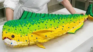 Caught The World's CREEPY LEGO RARE Deep Monsters Fish Recipe at Home IRL LEGO Cooking Recipe ASMR